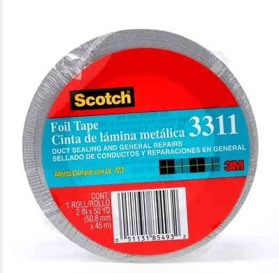 3M3311 Scotch-Weld™ 铝箔胶带, 3311, 2 英寸 x 50 码