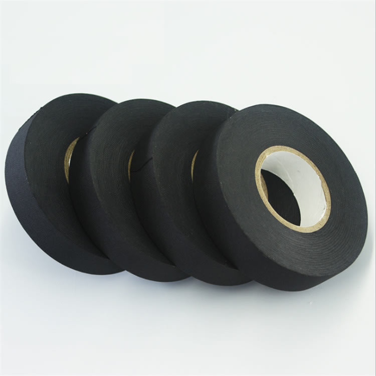 专业生产汽车线束胶带 绒布线束胶带 改动机仓线用绒布胶带-黑色线束胶带-汽车涤纶布线束胶带-线路绝缘包扎-德莎51608代替品