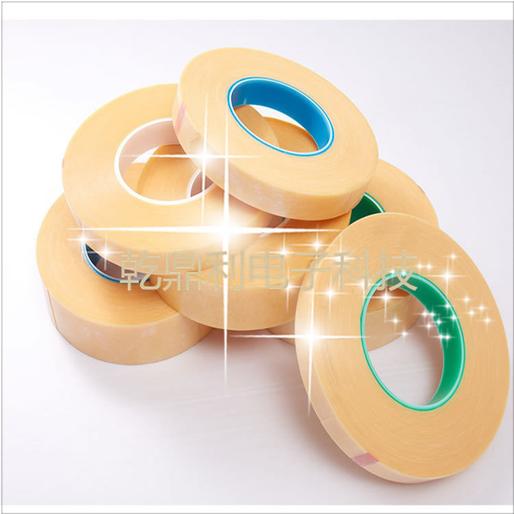 双层挡墙胶带 耐高温无纺布捆扎固定透明胶带-绝缘电工胶带-变压器耐专用-3M44#挡墙胶带代替品--橡胶无纺布-固定高温胶带