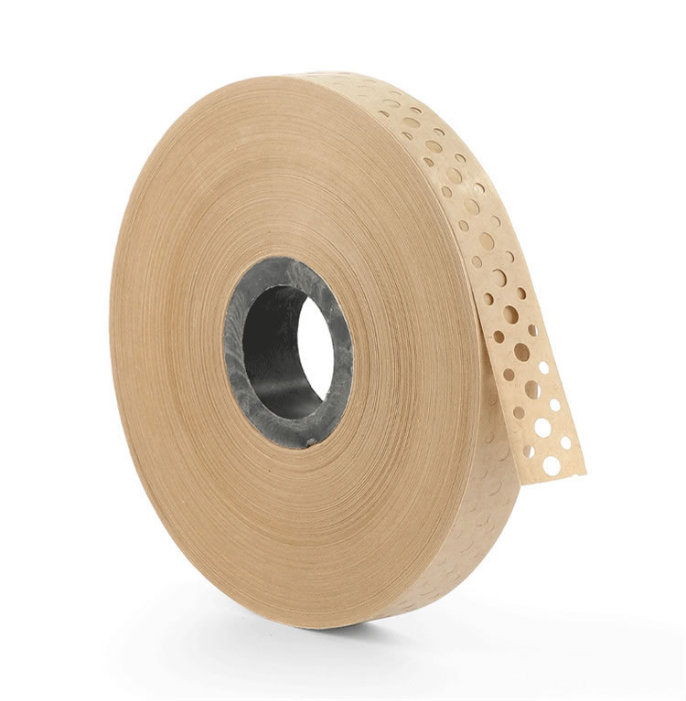 打孔牛皮纸胶带 水胶带 双排打孔湿水牛皮纸 穿孔湿水牛皮纸胶带