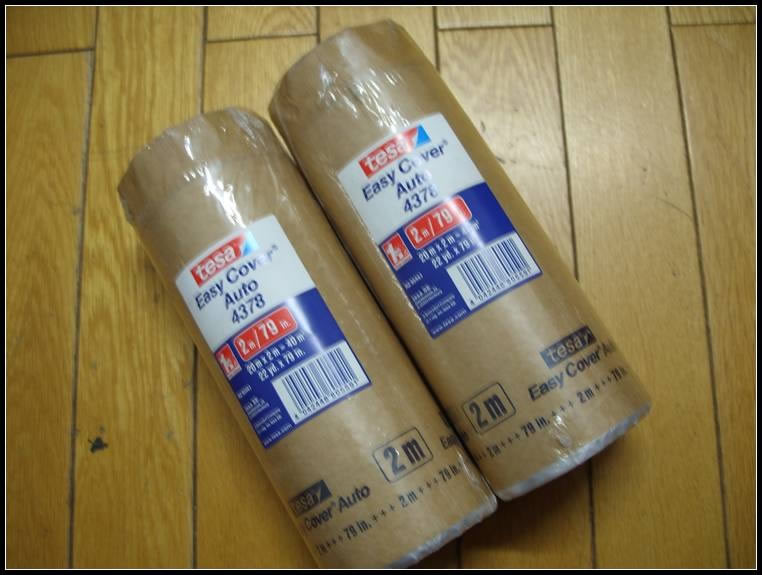 tesa德莎4378汽车表面保护膜装喷漆涂油车身遮蔽美纹纸胶带硅藻泥