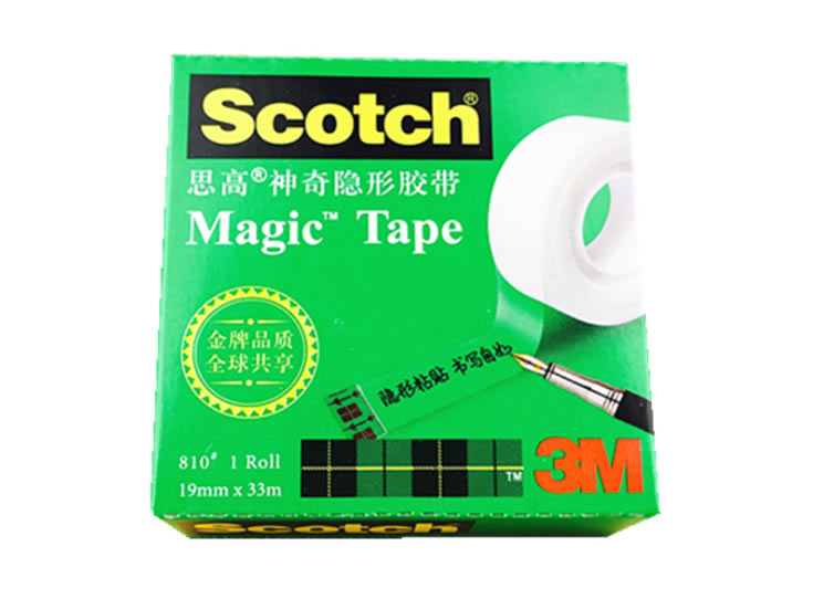 3M思高810文具胶带 3M810 半透明隐形书写修复无痕手撕胶带
