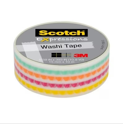 3M Scotch®思高® 创意纸胶带,时髦点图案, 3MC314-P36,0.59英寸×393 英寸(15 mm×10 米) 3M Scotch®思高® 创意纸胶带,时髦点图案, 3MC314-P36,0.59英寸×393 英寸(15 mm×10 米)