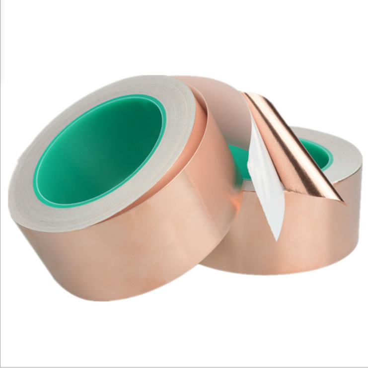 TERAOKA寺冈 831S代替品铜箔胶带双导电铜箔胶带双导铜箔胶带 纯铜导电散热胶纸屏蔽胶带 信号加强单面双导热胶带0.07mm厚