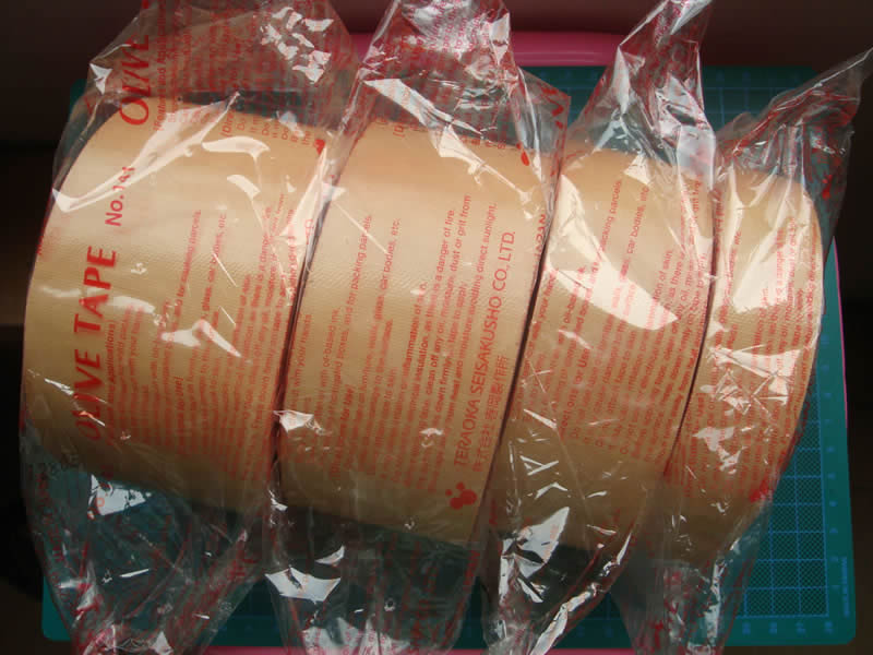 TERAOKA 寺冈布基胶带 日本OLIVE TAPE 锚唛牛皮胶纸 1吋 NO.141