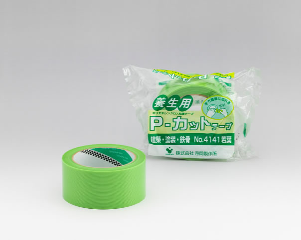 TERAOKA寺岗胶带 寺冈4141 彩色养生胶带 易撕胶带捆扎标记遮蔽修补胶带易撕无痕不残胶防水自粘抗拉pe绿色0.15mm厚
