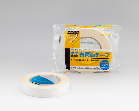 TERAOKA寺岗胶带 寺冈712 布基双面胶带 工艺品、手工艺品和爱好材料的固定 0.4mm厚