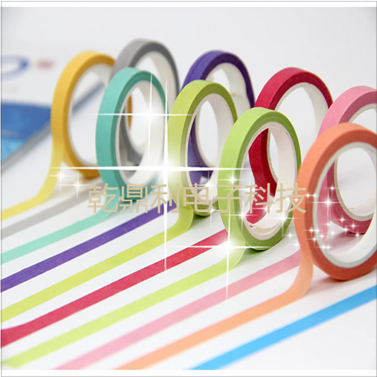 厂家直销美纹纸彩色纸胶带 喷漆遮蔽耐高温无痕书写美纹和纸胶带