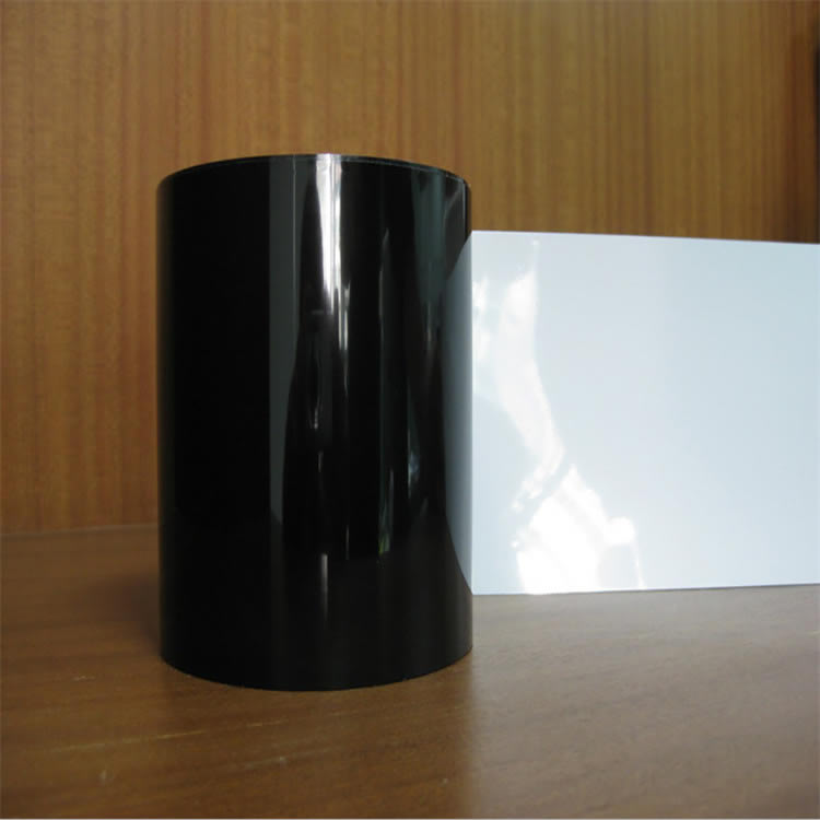 超薄遮光反射膜 PET黑白双面胶带 厂家直销 0.05mm双面带胶膜