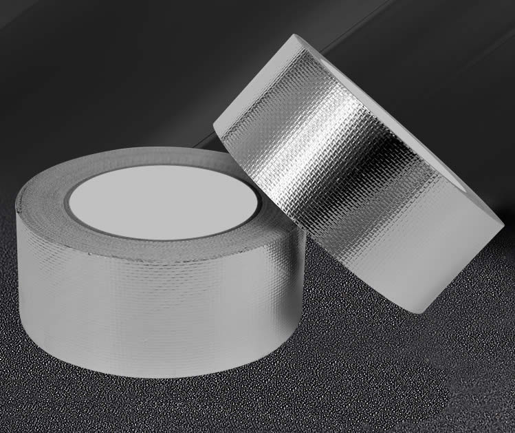 玻纤铝箔胶带耐高温玻纤布防水管道油烟机补漏锡箔纸密封胶布撕不断密封胶布铝箔纸0.15MM厚