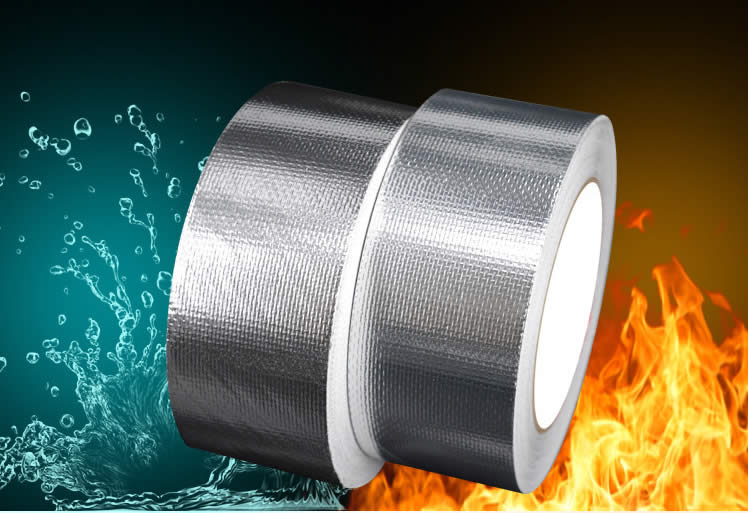 玻纤布铝箔保温胶带5cm6CM10公分8加厚锡箔纸自粘管道油烟机